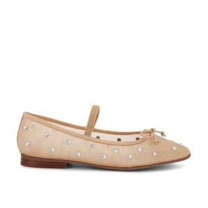 Jeffrey Campbell Releve Mjj Flat in Natural Mesh Clear Combo Womens Size 6.5